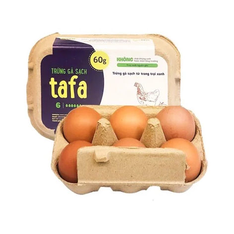TRỨNG GÀ TAFA 6 TRỨNG (60G)